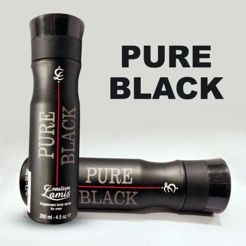 Creation Lamis Pure Black Fragranced Body Spray for Men | 200ml.