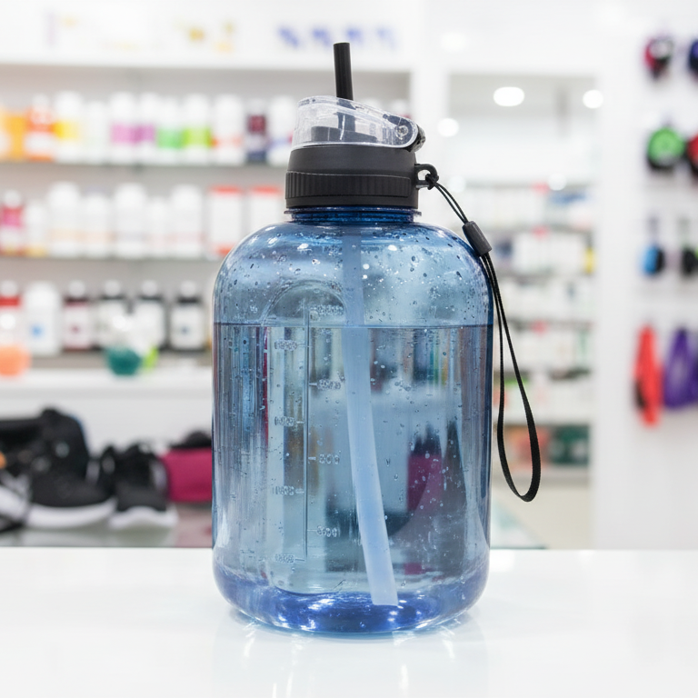 2L/2000ml Water Bottle | Dual Mode: Sip/Straw | Side Handle Grip