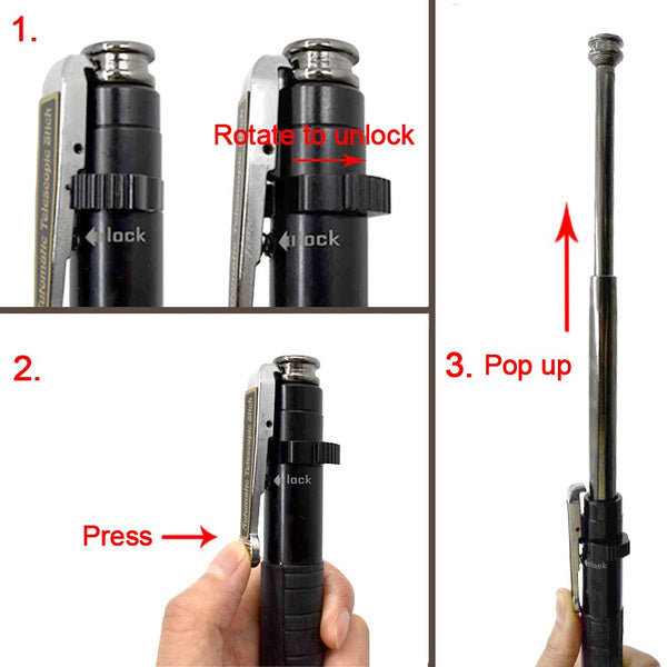 Automatic Spring Self-defense Telescopic Sticks 26 inch Baton