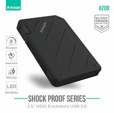 Amaze Shock Proof 2.5" HDD Case/Enclosure | 5 Gbps Mini-B USB 3.0 upto 8TB | A209
