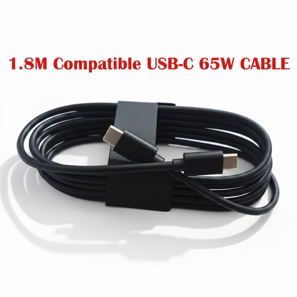 Asus/Microsoft 65W Type-C to Type-C 1.8 meter Branded Black Cable