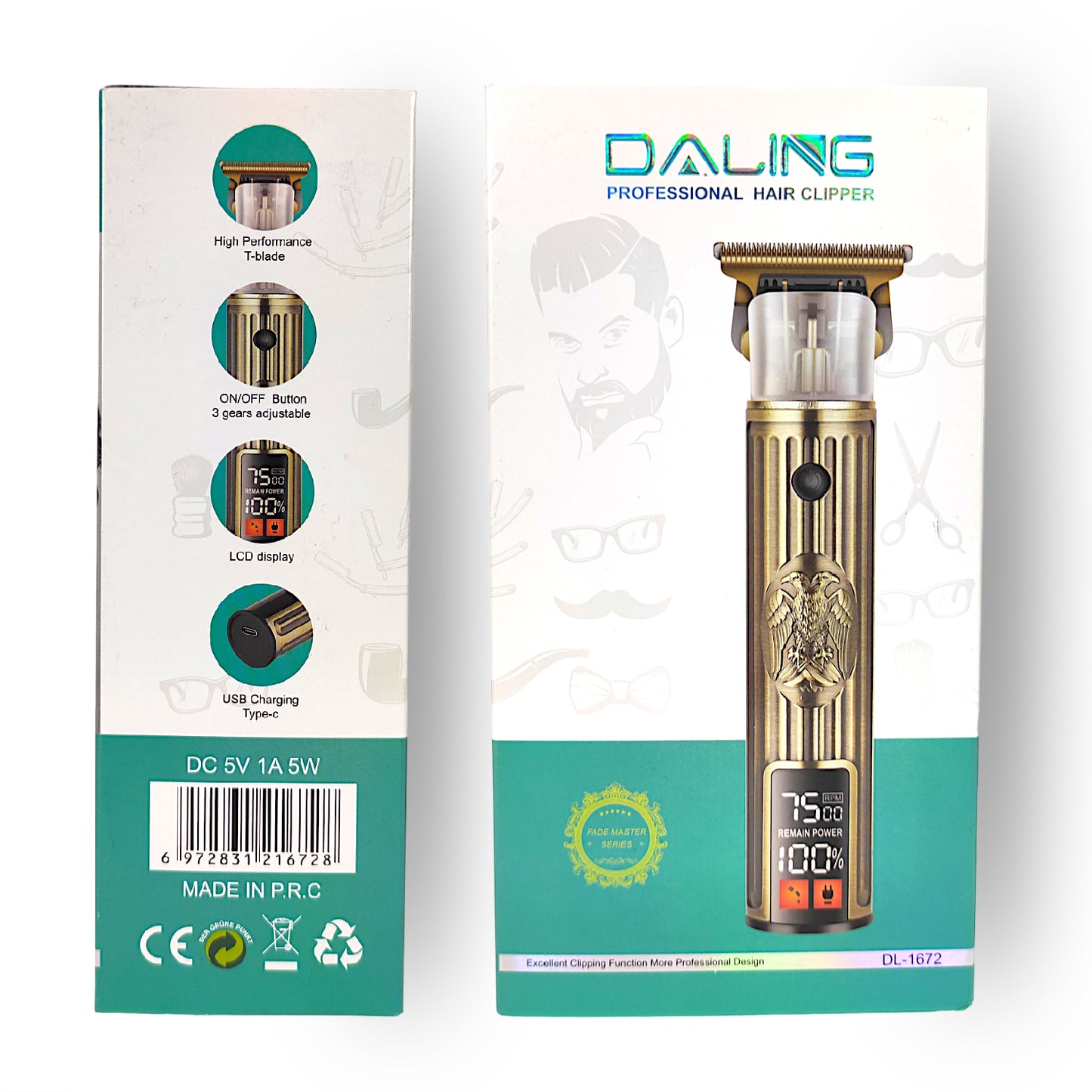 Professional Hair Clipper DL-1672 - Shaver - Trimmer