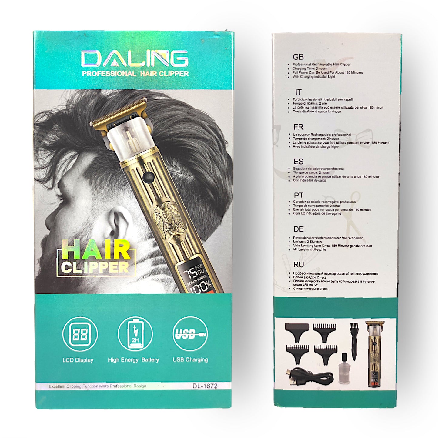 Professional Hair Clipper DL-1672 - Shaver - Trimmer