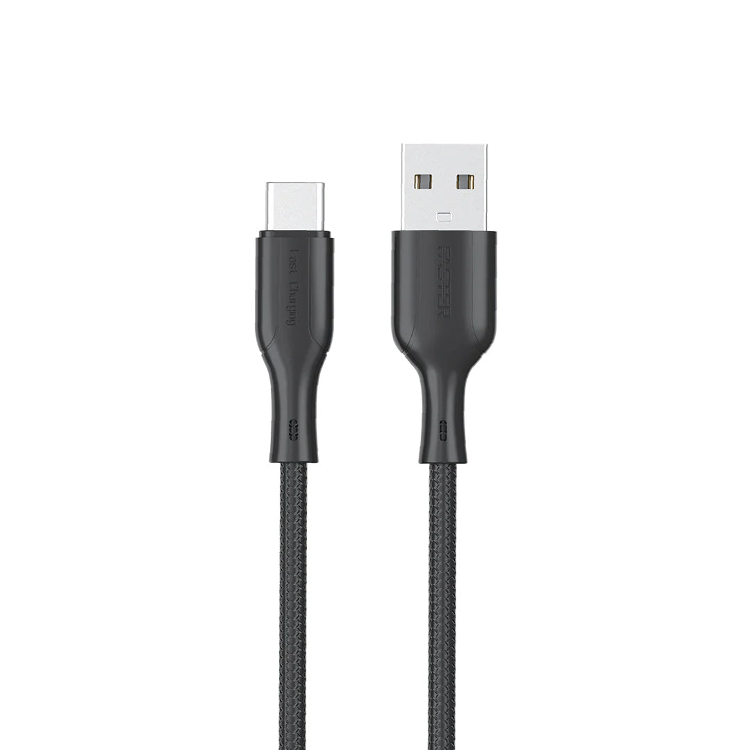 Type-C 1.2m Fast Charging Data Cable | Black | FC-08