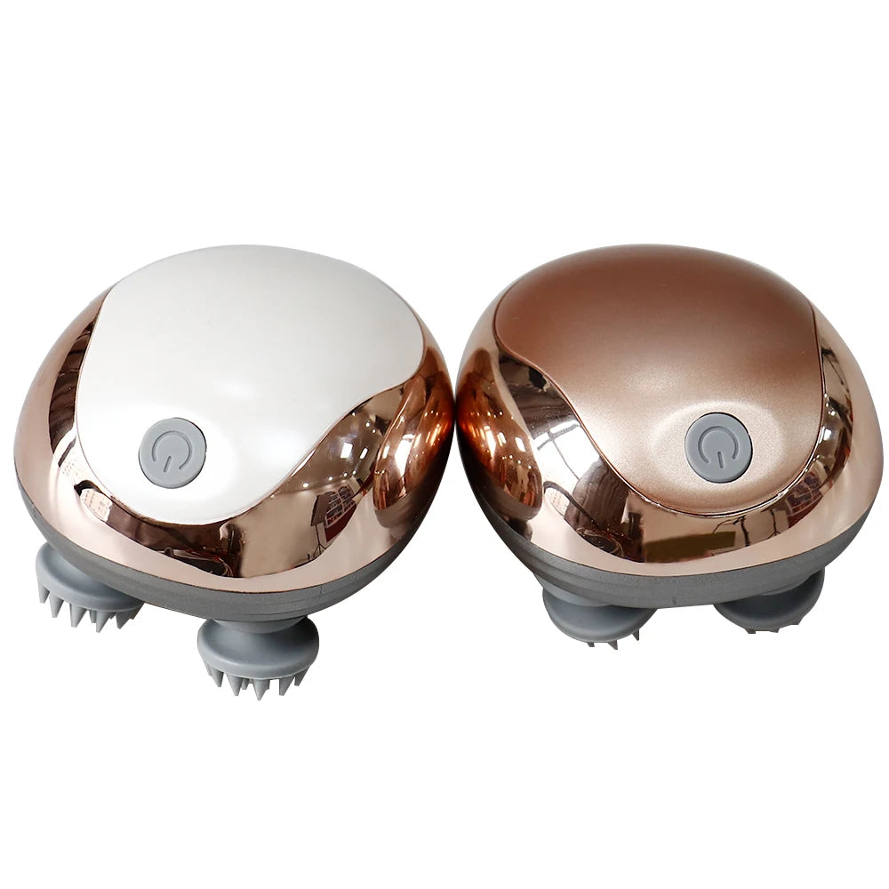 Scalp Massager | Type-C Rechargeable | GX-608 | White Gold