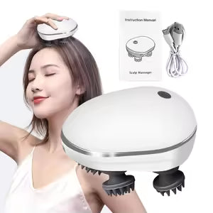 Scalp Massager | Type-C Rechargeable | GX-608 | White Gold