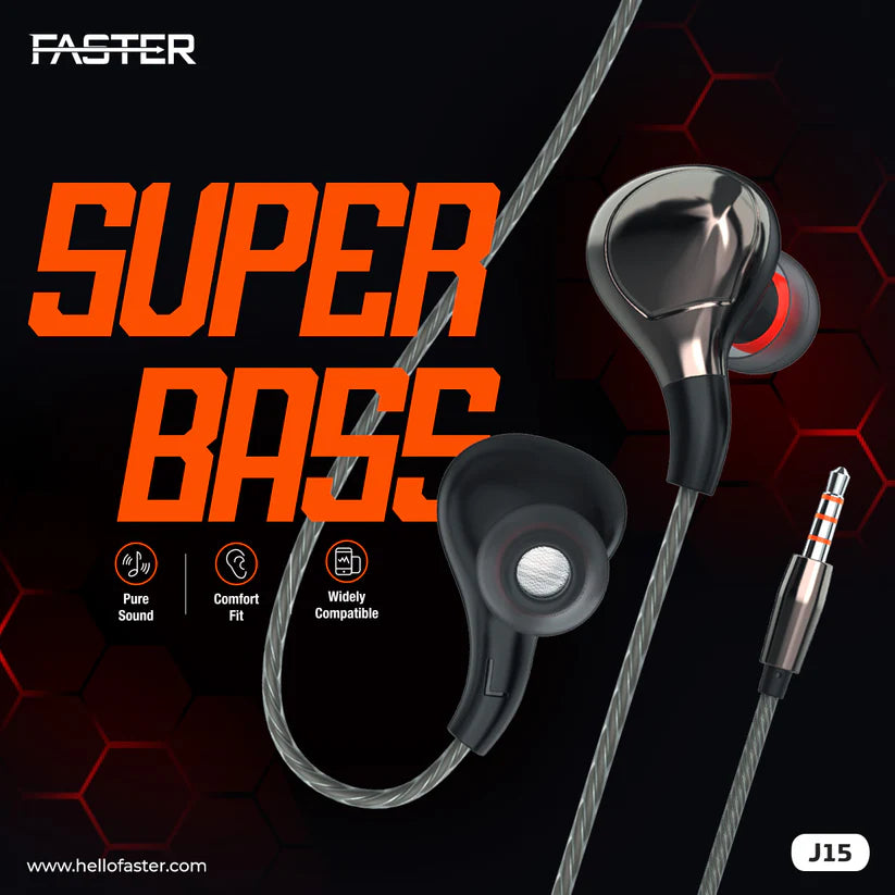 Faster J15 Durable Handsfree | Clear Sound