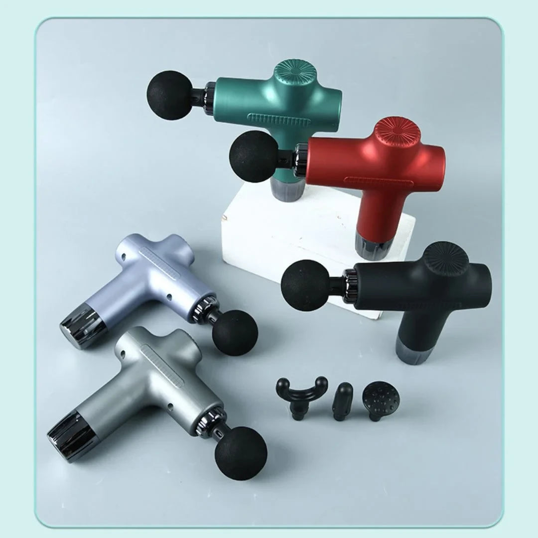 Gun Massager 20W Type-C Rechargeable | Voice Function | JY-771 | Red