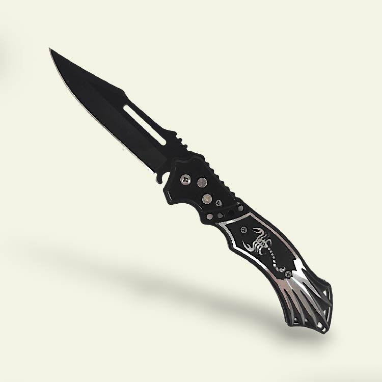 Scorpion Button Folding Knife | K-860 | 4/9.5"