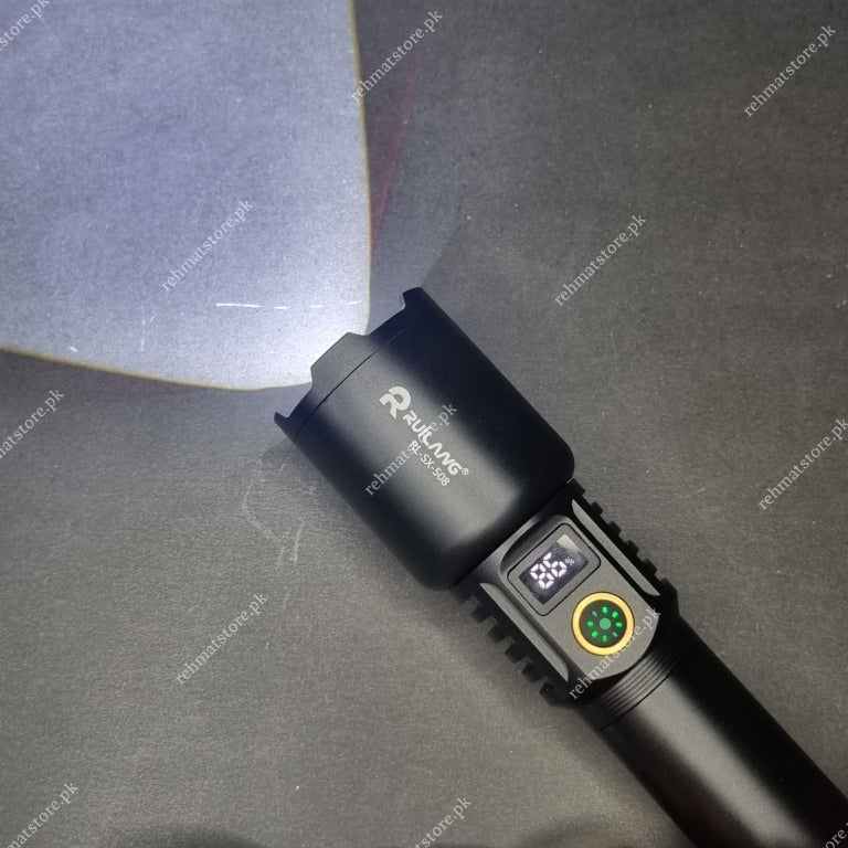 Heavy Duty Metal Zoom Torch Light / Flashlight | Type-C in + Powerbank | RuiLang RL-SX-508