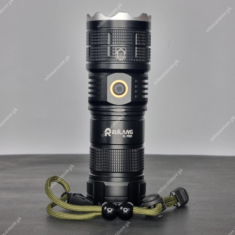 Heavy Duty Metal Zoom Torch Light / Flashlight | Type-C in + Powerbank | RuiLang RL-P801