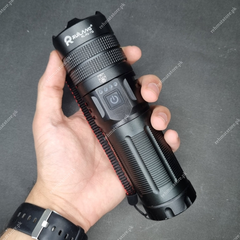 Heavy Duty Metal Zoom Torch Light / Flashlight | Type-C in + Powerbank | RuiLang RL-R2-TG