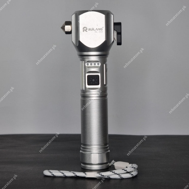Heavy Duty Metal Zoom Torch Light / Flashlight | Type-C in + Powerbank | RuiLang RL-233