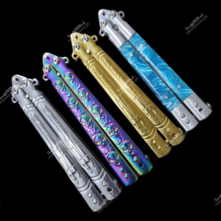 Butterfly Knife with pocket clip | 3.3/8.7" | 4 designs/colors