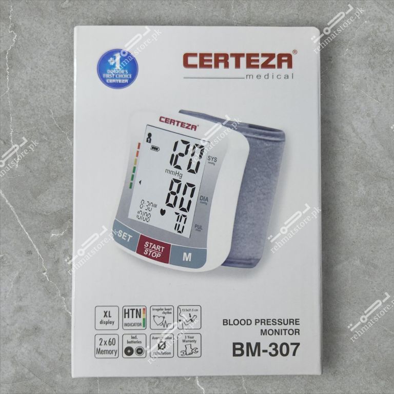 Certeza Mini Digital Blood Pressure Monitoring Apparatus | Wrist Type | BP Set | BM-307