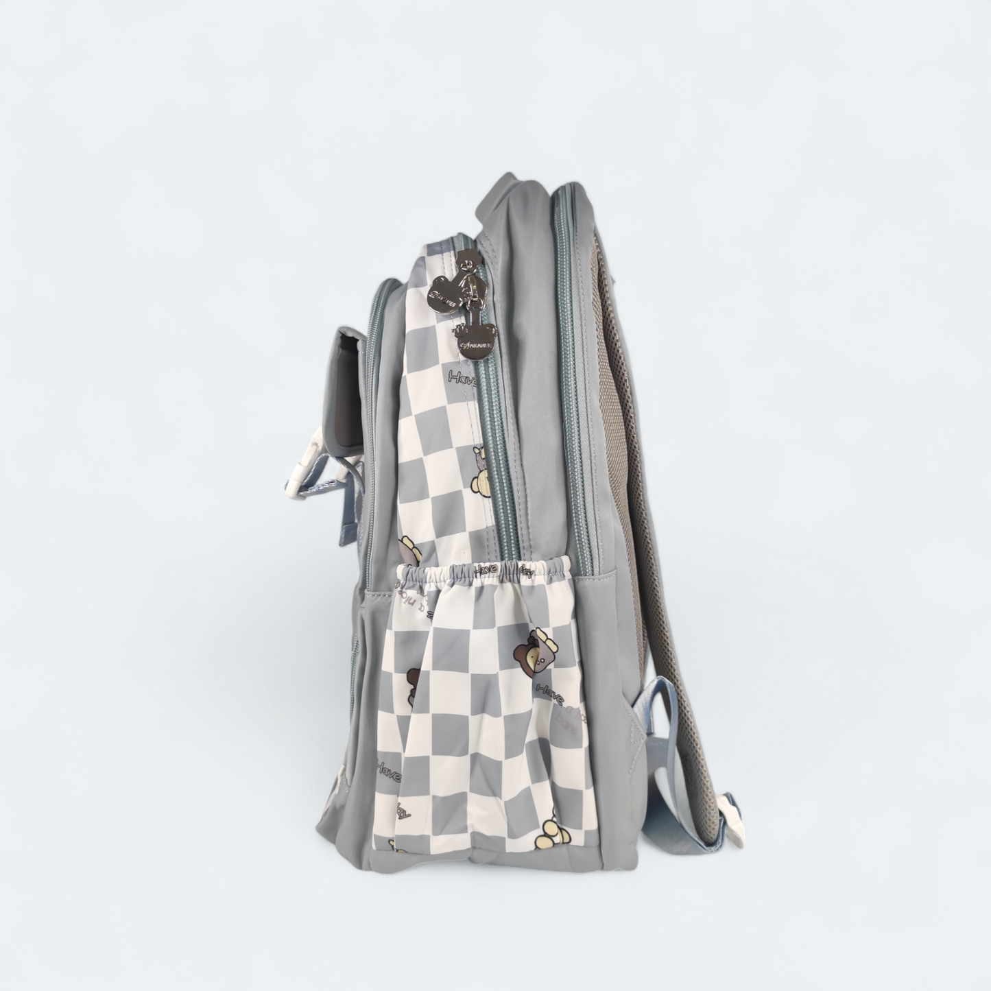 Aesthetic Checker Design Backpacks | School College Bag | Strong Build | Imported