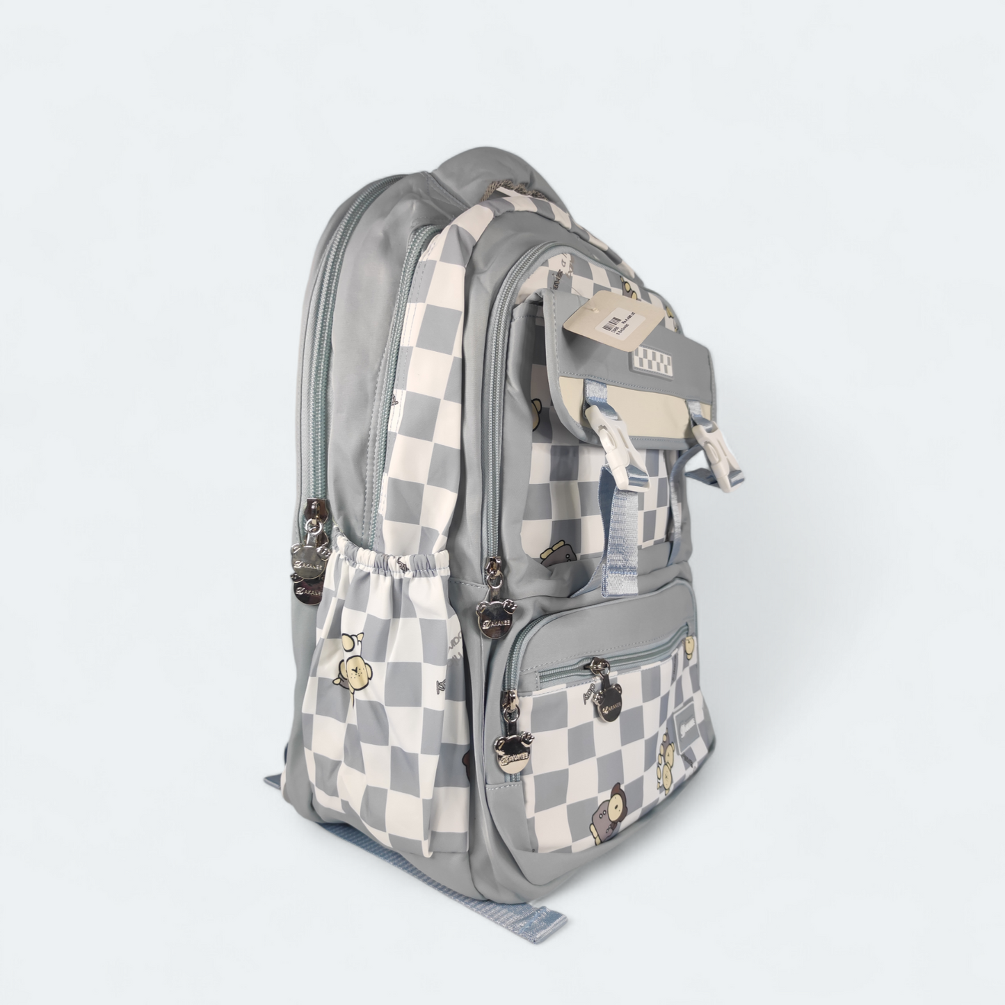 Aesthetic Checker Design Backpacks | School College Bag | Strong Build | Imported