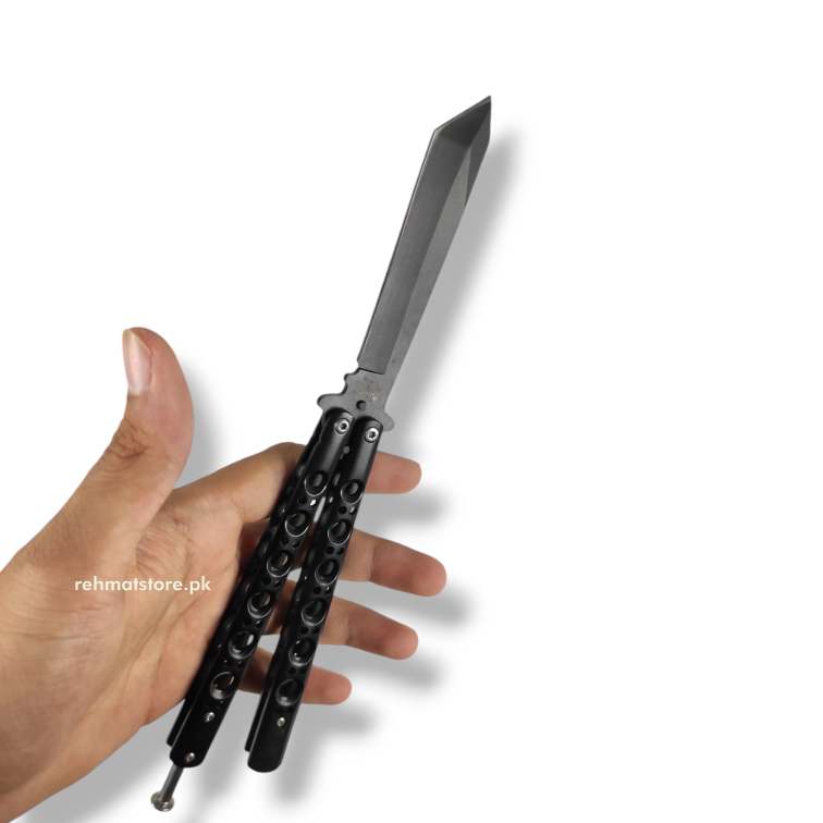 Butterfly Knife Dragon | Stainless Steel | Hard Belt Pouch | 3.8/9.6"
