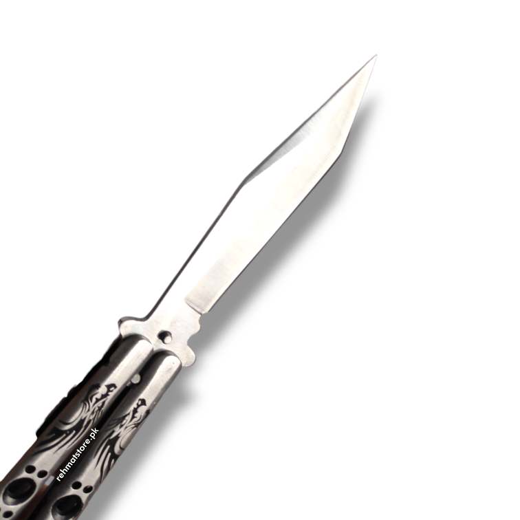 Butterfly Knife Dragon | Stainless Steel | Hard Belt Pouch | 3.8/9.6"