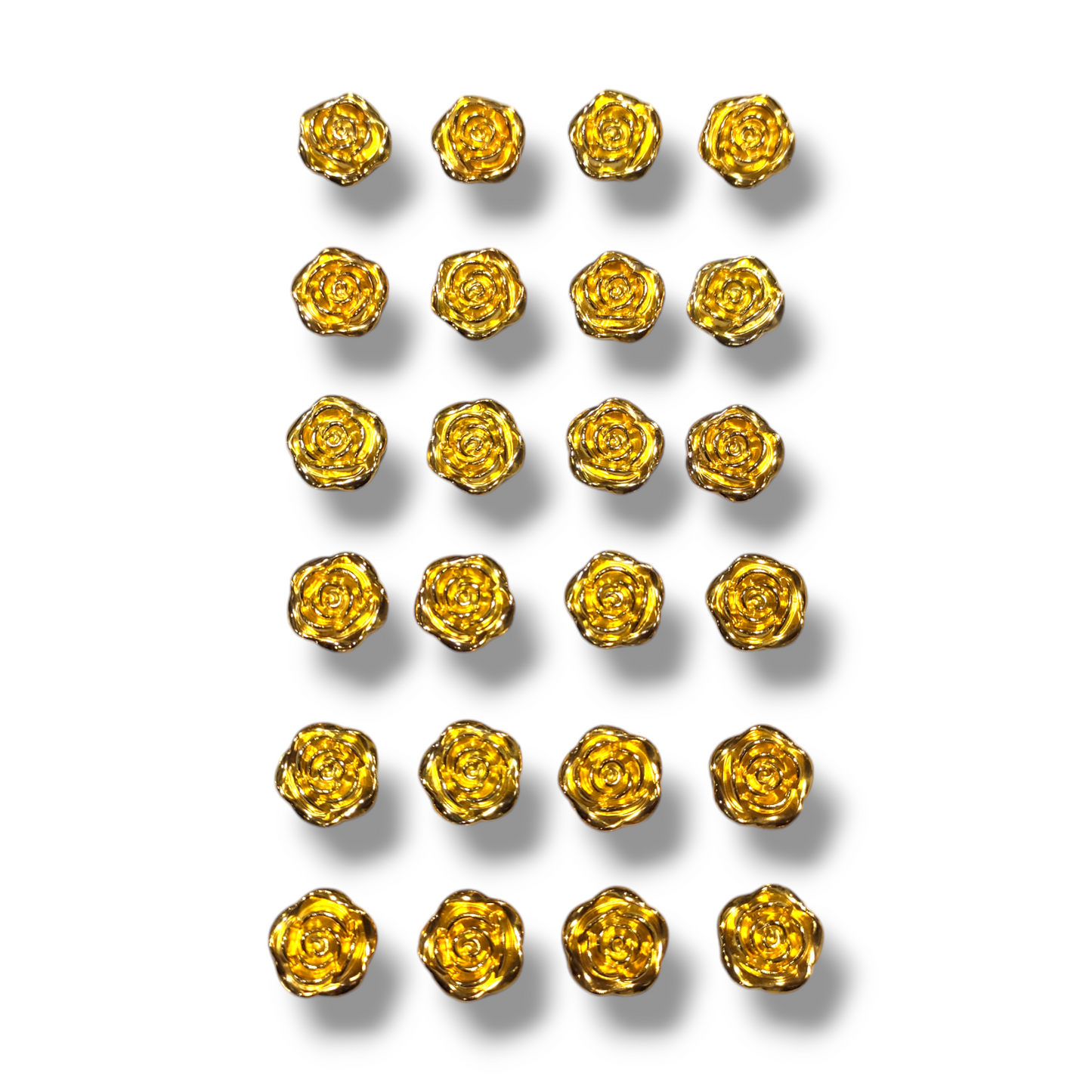 Golden Flower Stickers | Crafting Accessory | 24 Stickers