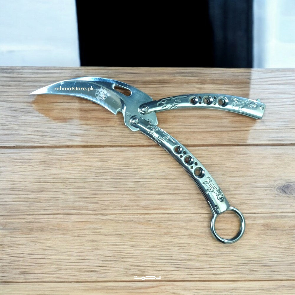 Karambit Butterfly Knife Stainless Steel with Belt Pouch
