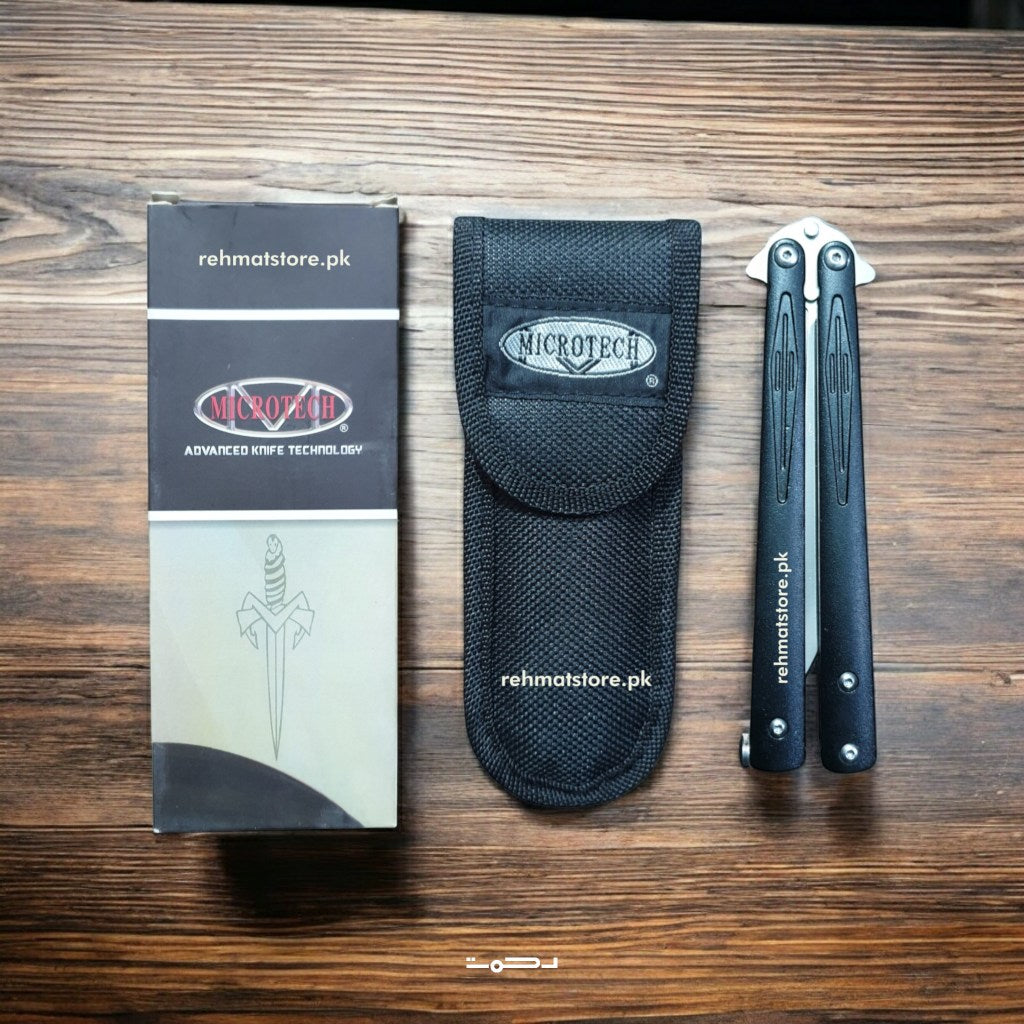 Butterfly Knife Light Weight Sharp Blade with Belt Pouch | Available in 3 colors