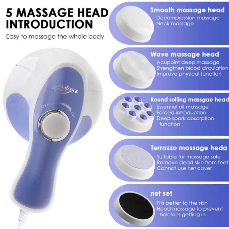 Rotating/Spinning Shiatsu Massager | Wired | Relax & Spin Tone