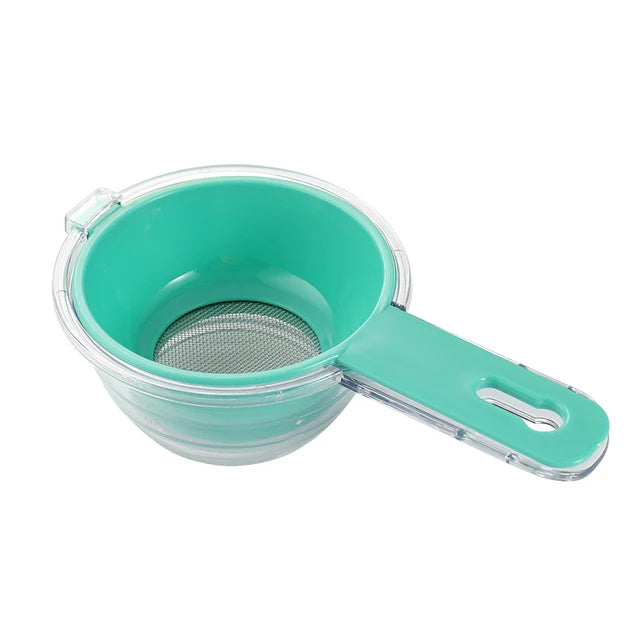 Plastic Handle Fine Mesh Scoop Flour Sieve Filter Shakers Juice Tea Strainer Colander Food Bean Sifters Kitchen Tool