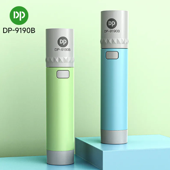 Pocket Torch Light / Flashlight | 3W Zoomable | 1000mAh Type-C Charging | Green/Blue