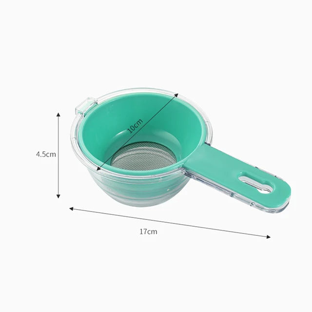 Plastic Handle Fine Mesh Scoop Flour Sieve Filter Shakers Juice Tea Strainer Colander Food Bean Sifters Kitchen Tool