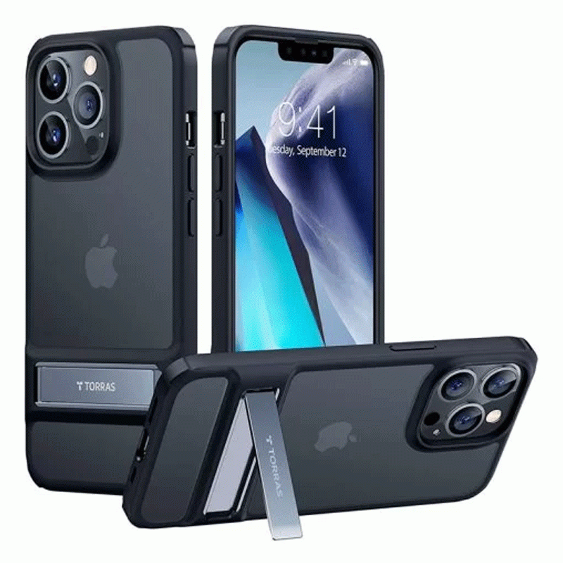 CLEARENACE SALE - Spigen COPY Kickstand Clear Back Case/Cover for Iphone 12 Pro Max | Dark Blue/Black/Light Blue