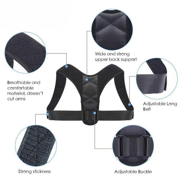 YC Support Normal Upper Support | Best for Shoulders Posture | Half length | Adjustable | 8016