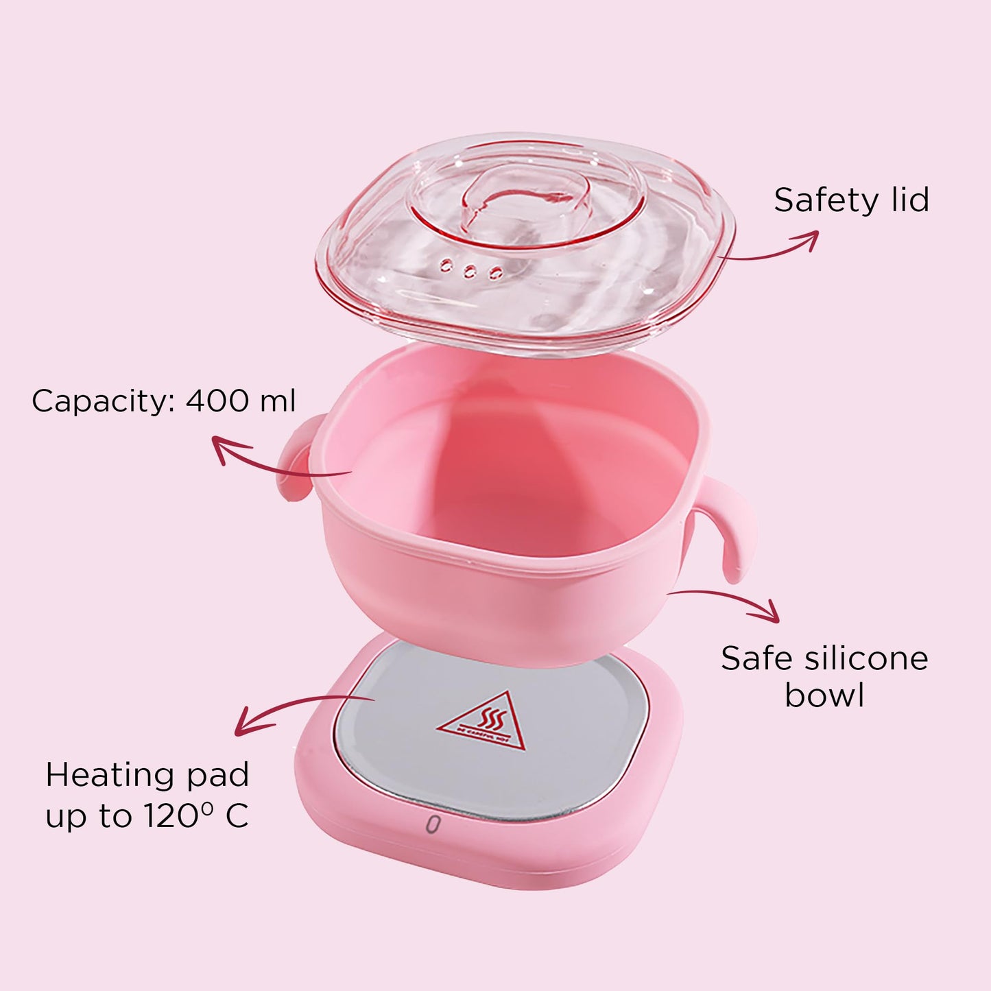 Wax Warmer / Heater 300ml | YSM-3001A | Pink