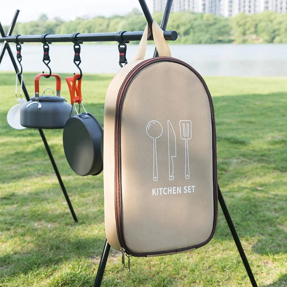 8-in-1 Camping Cutlery/Utensils Kitchen Set | Super High Quality Pouch