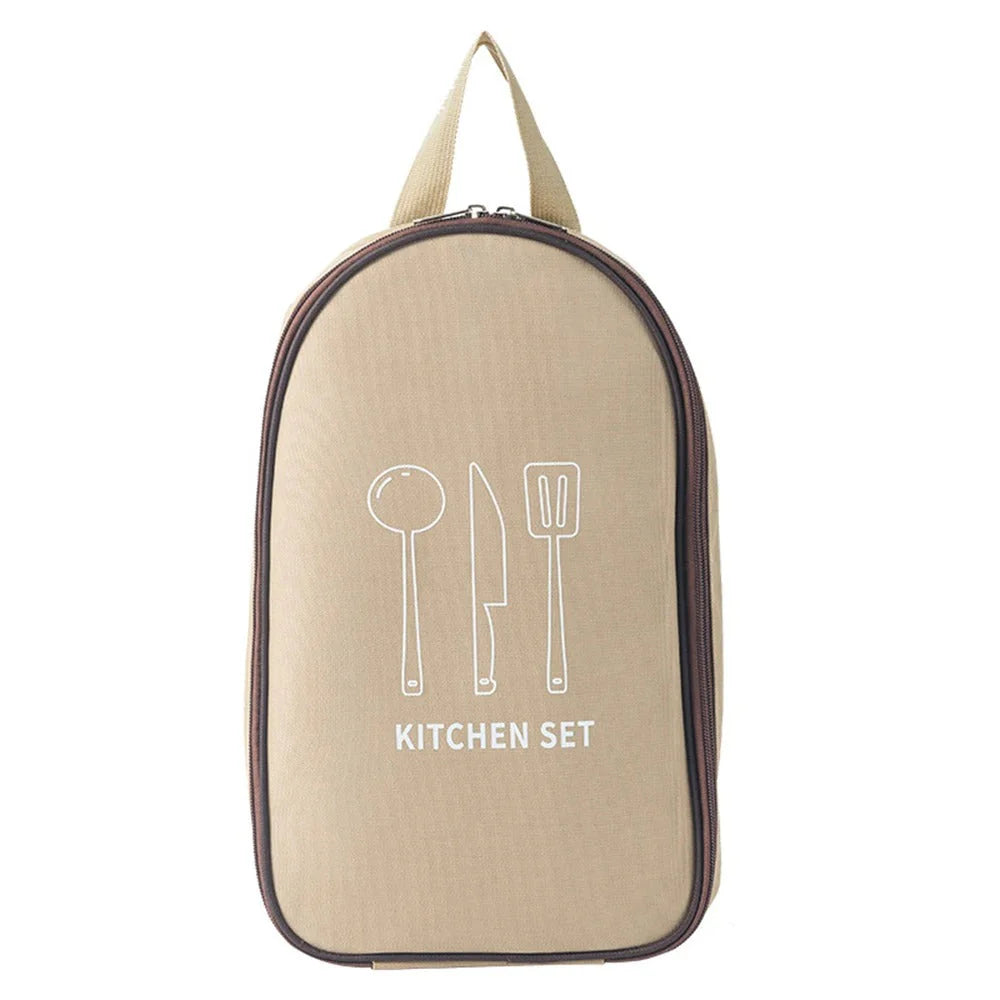 8-in-1 Camping Cutlery/Utensils Kitchen Set | Super High Quality Pouch