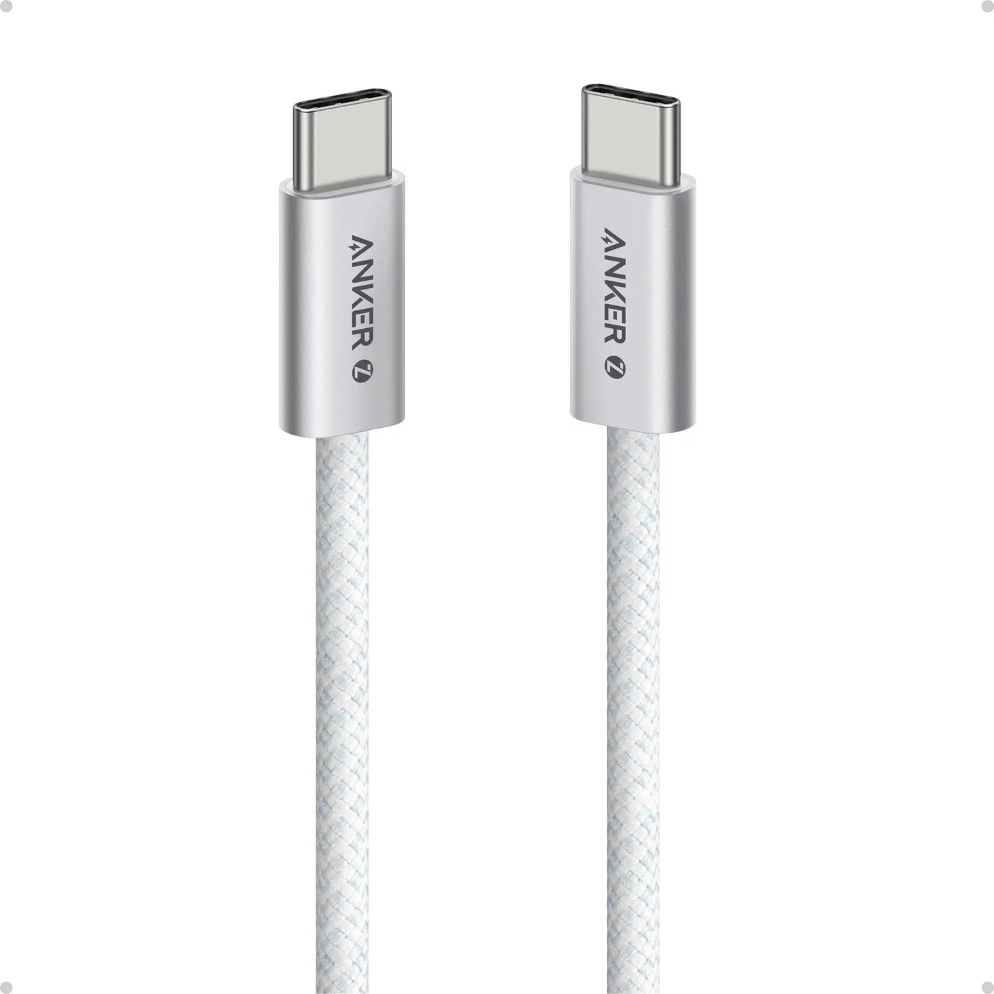 Anker Zolo 240W Type-C to Type-C Braided Cable | 1.5m/5ft | AG7 | Black/White