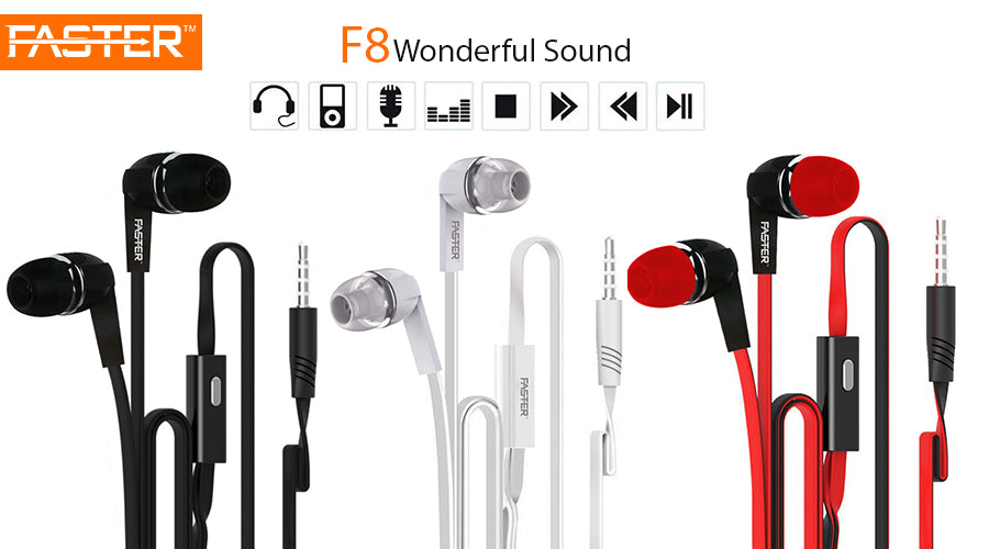 Faster F8 Durable Handsfree | Clear Sound