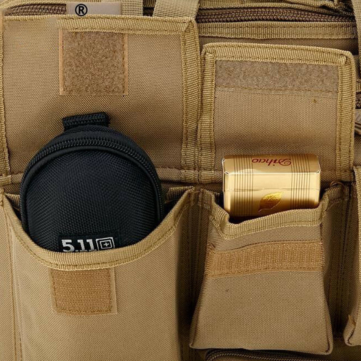 35L Tactical Shoulder Laptop Messenger Bag | Military Style | Brown/Khaki