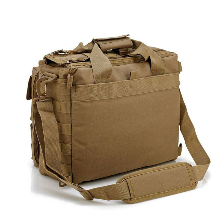 35L Tactical Shoulder Laptop Messenger Bag | Military Style | Brown/Khaki