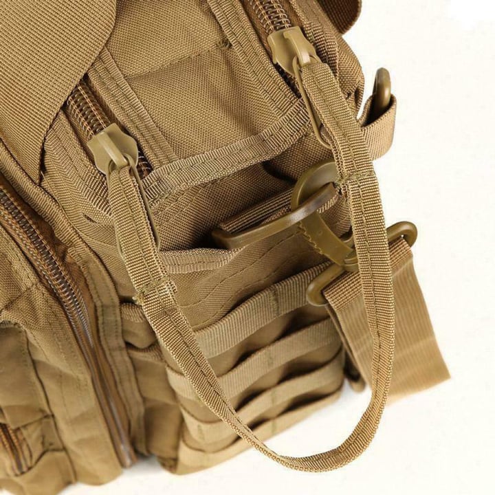 35L Tactical Shoulder Laptop Messenger Bag | Military Style | Brown/Khaki