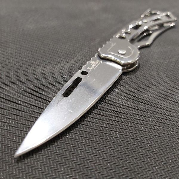 Mini Slim Very Sharp Folding Knife Silver XuHang | K-1801 | 2.5"/6"