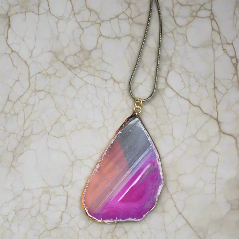 Clear Crystal Pendant - Necklace