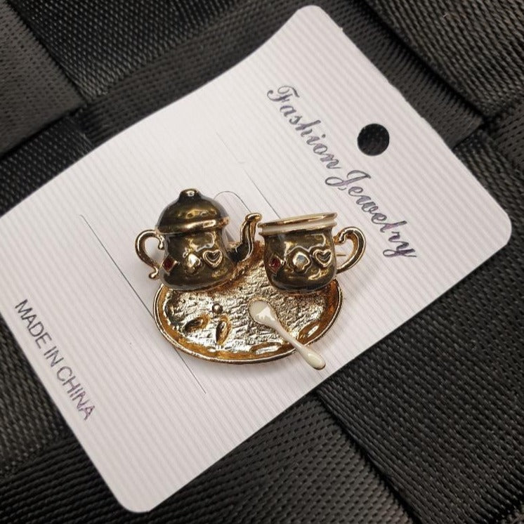Tea Set Brooch