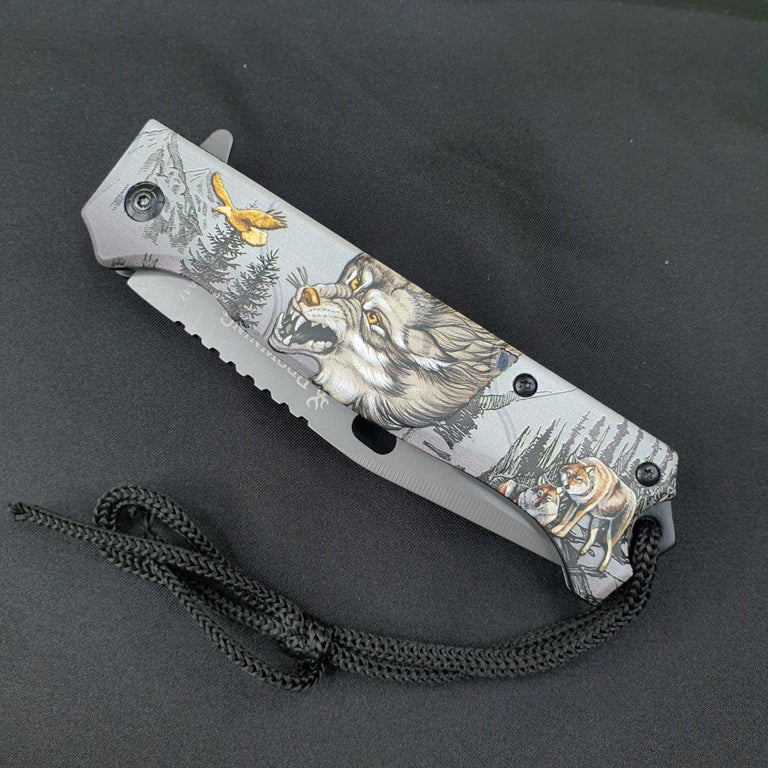 BROWNING Folding Knife | FA47 Wolf print | 3.9/9"