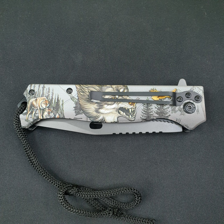 BROWNING Folding Knife | FA47 Wolf print | 3.9/9"