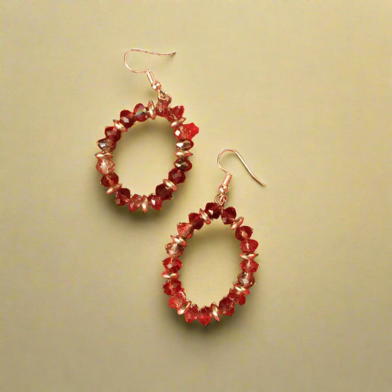 Beaded Hoop Earrings