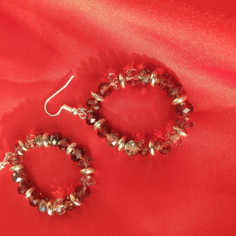Beaded Hoop Earrings