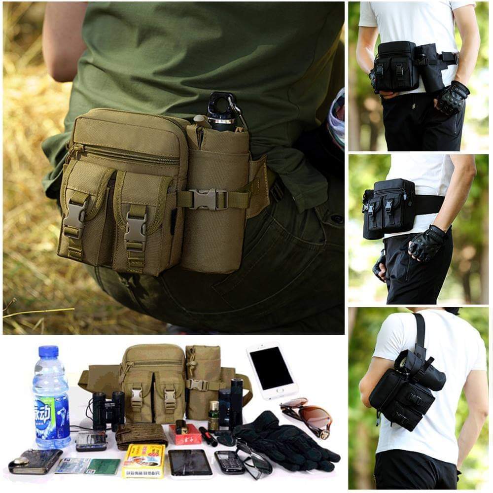 Sole Carrier Waist/Shoulder Bag with Bottle Holder