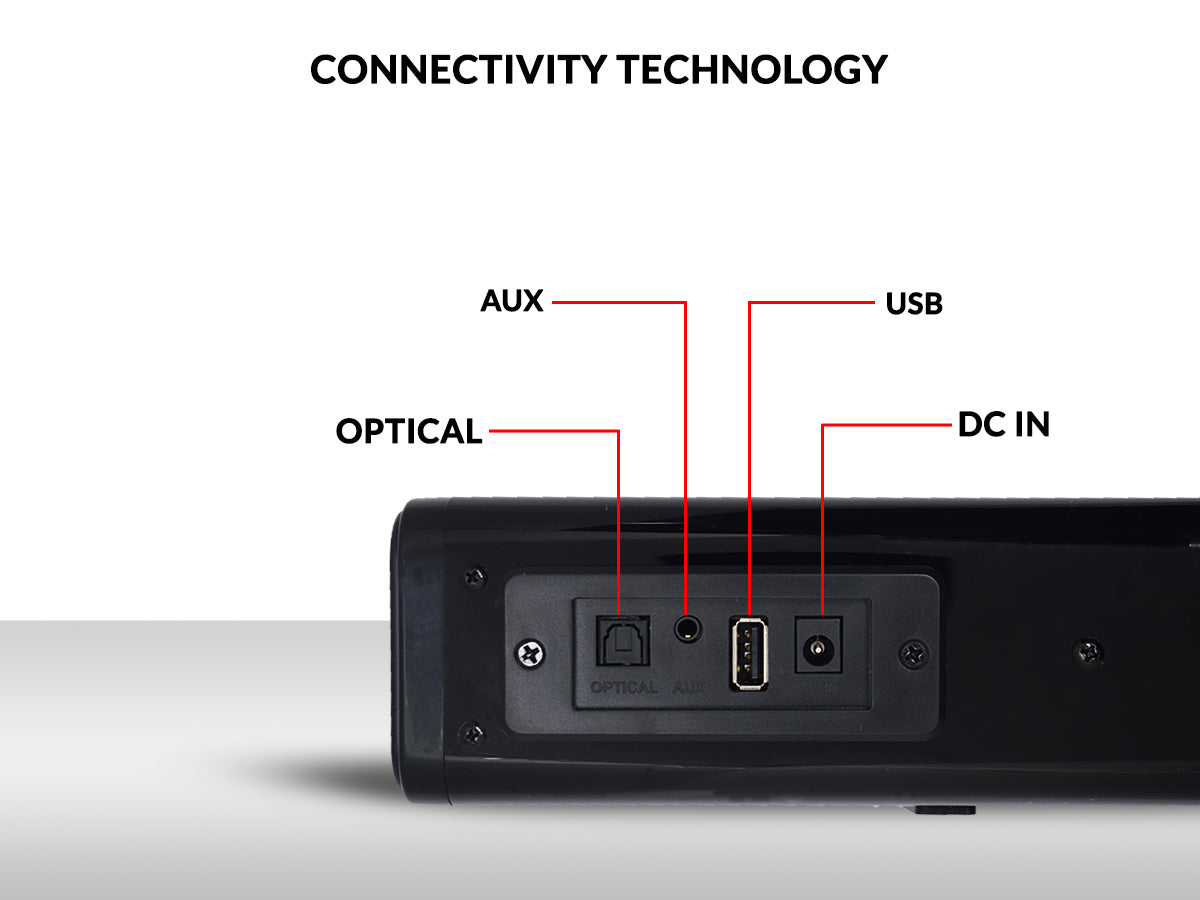 Faster SOUNDBAR 30W Wired BT Speaker | 15Wx2 | 30" length | XB3000