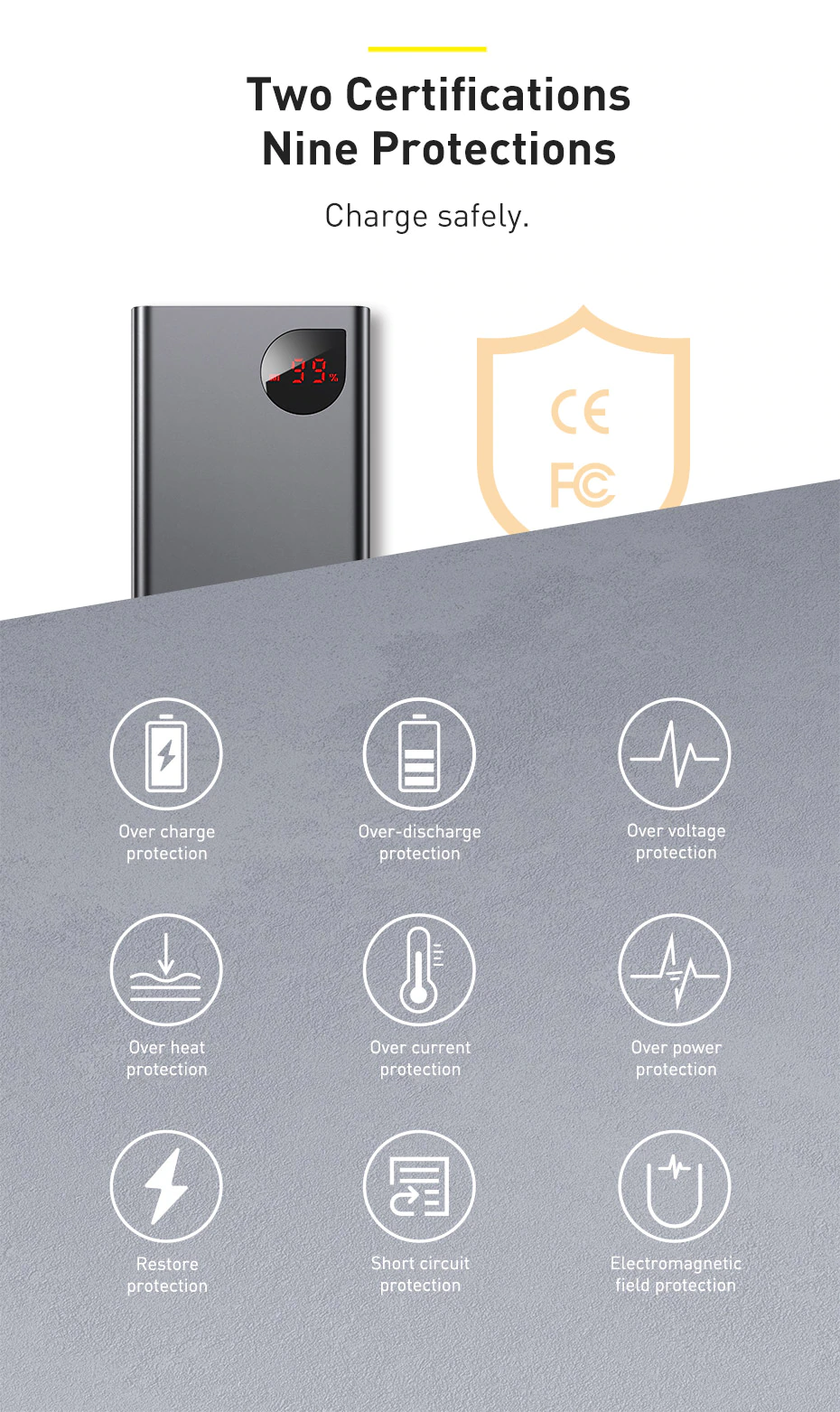 Baseus ADAMAN 65W 20000mAh Metal Power Bank | Digital Display | Type-C & Micro input